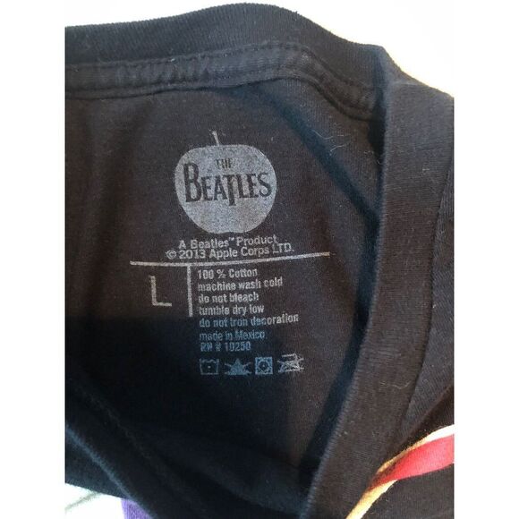 The Beatles 2013 Apple Corps Large Shirt Black Short‎ Sleeve 4 Portraits - Picture 2 of 4